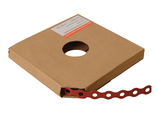 [FORPCBR12] Red Plastic Coated Pre-Galvanised Band 12mm x 0.8 x 10m Box 1