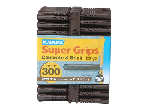 [PLABP539] BP 539 Solid Wall Super Grips Fixings Brown (300)