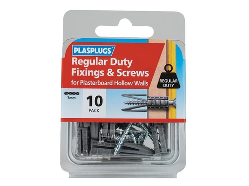 [PLAHWRS010] Regular-Duty Fixings & Screws Pack of 10