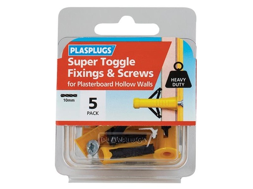 [PLAHWSTS05] Super Toggle Fixings & Screws Pack 5