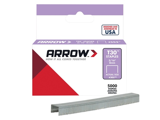 [ARR305IP] T30 Staples 305IP 8mm (5/16in) (Box 5000)