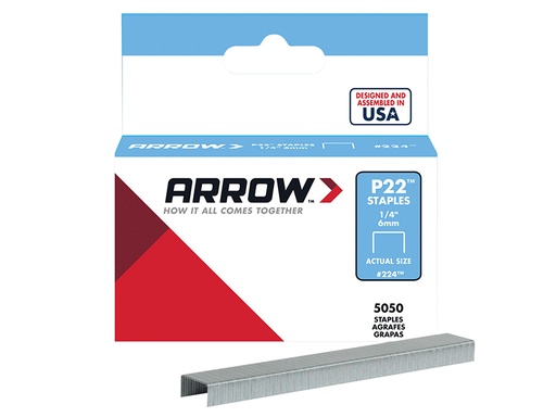 [ARRP2214] P22 Staples 6mm (1/4in) (Box 5050)