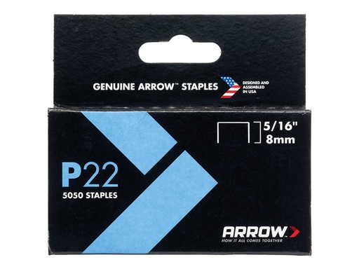 [ARRP22516] P22 Staples 8mm ( 5/16in) (Box 5050)