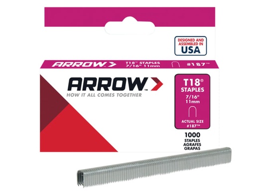 [ARRT18716S] T18 Staples 11mm (7/16in) (Box 1000)