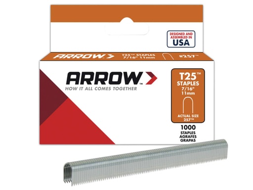 [ARRT25716S] T25 Staples 11mm (7/16in) (Box 1000)