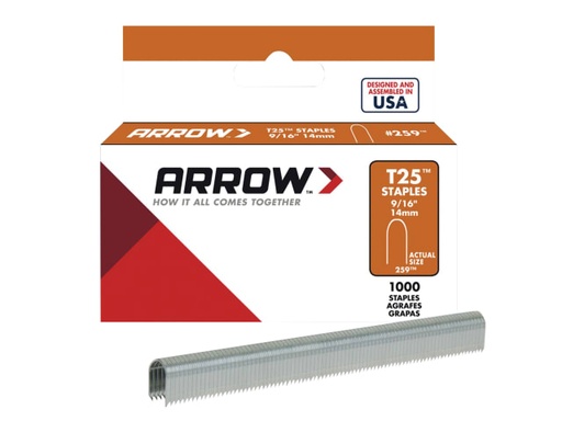 [ARRT25916S] T25 Staples 14mm (9/16in) (Box 1000)