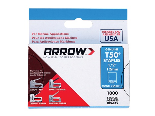 [ARRT5012MS] T50M 508m Monel Staples 12mm (1/2in) (Box 1000)