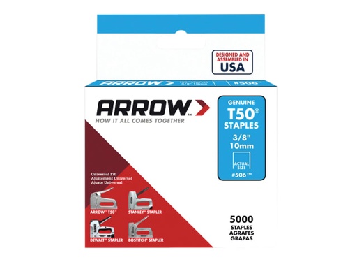 [ARRT5038IP] T50 Staples 10mm (3/8in) (Bulk Pack 5000)