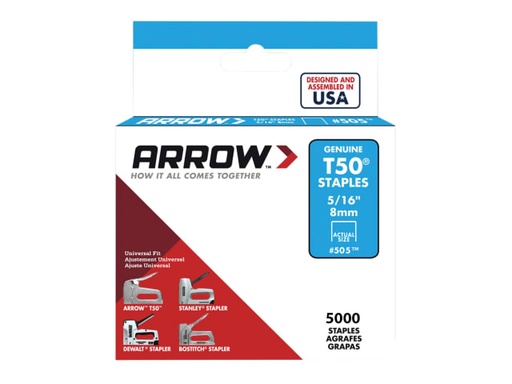 [ARRT50516IP] T50 Staples 8mm (5/16in) (Bulk Pack 5000)