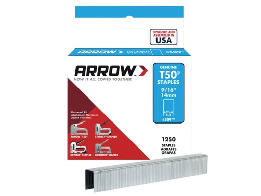 [ARRT50916S] T50 Staples 14mm (9/16in) (Box 1250)