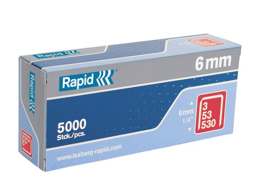 [RPD536B5000] 53/6B 6mm Galvanised Staples (Box 5000)