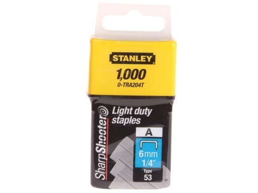 [STA0TRA204T] TRA2 Light-Duty Staple 6mm TRA204T (Pack 1000)