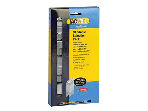 [TAC0204] 91 Narrow Crown Staples Selection - Electric Tackers (Pack 2800)