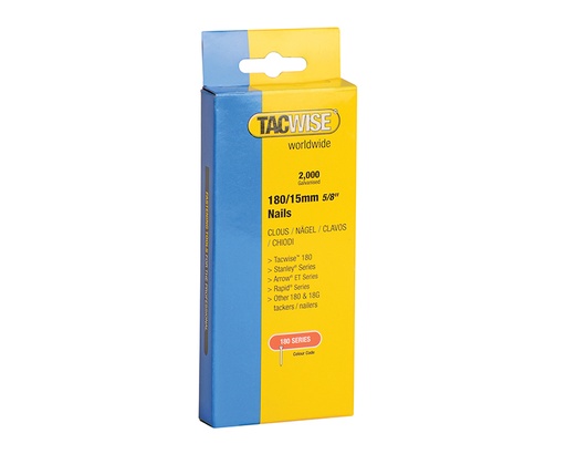 [TAC0359] 180 18 Gauge 15mm Nails (Pack 2000)