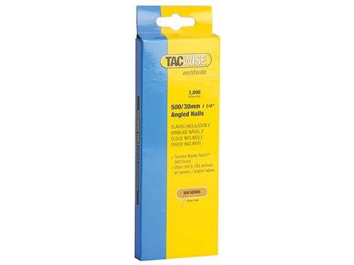 [TAC0481] 500 18 Gauge 30mm Angled Nails (Pack 1000)