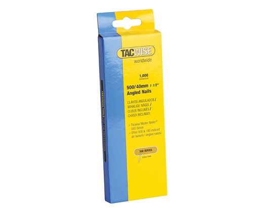 [TAC0483] 500 18 Gauge 40mm Angled Nails (Pack 1000)