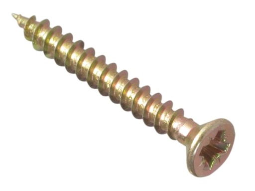 [FORMPS330Y] Multi-Purpose Pozi Compatible Screw CSK ST ZYP 3.0 x 30mm Box 200