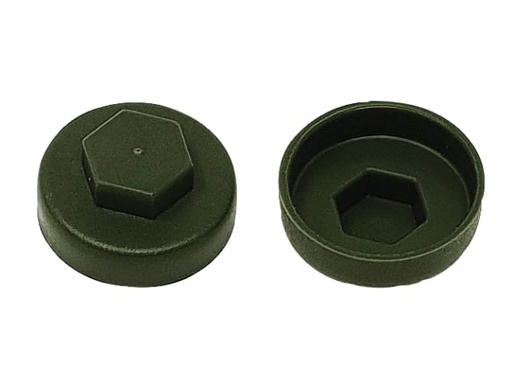 [FORTFCC16OG] TechFast Cover Cap Olive Green 16mm (Pack 100)