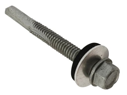 [FORTFHW5100H] TechFast Roofing Sheet to Steel Hex Screw & Washer No.5 Tip 5.5 x 100mm Box 100