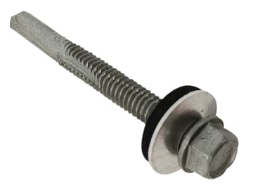 [FORTFHW5120H] TechFast Roofing Sheet to Steel Hex Screw & Washer No.5 Tip 5.5 x 120mm Box 50