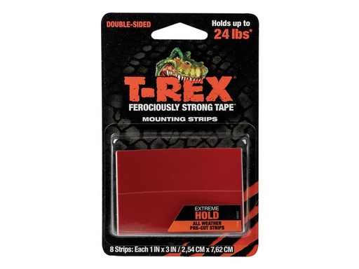 [SHU286252] T-REX® Extreme Hold Mounting Strips 2.54 x 7.62cm (Pack 8)