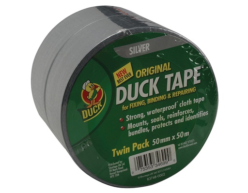 [SHU211115] Duck Tape® Original 50mm x 50m Silver (Twin Pack)