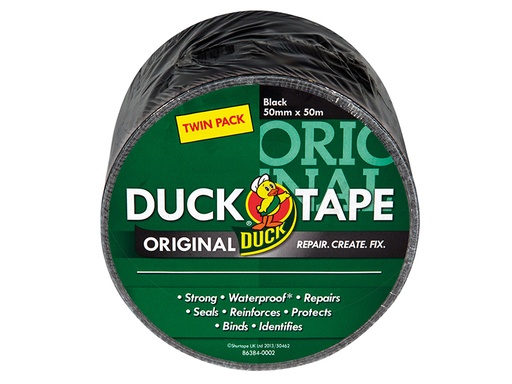 [SHU232336] Duck Tape® Original 50mm x 50m Black (Twin Pack)