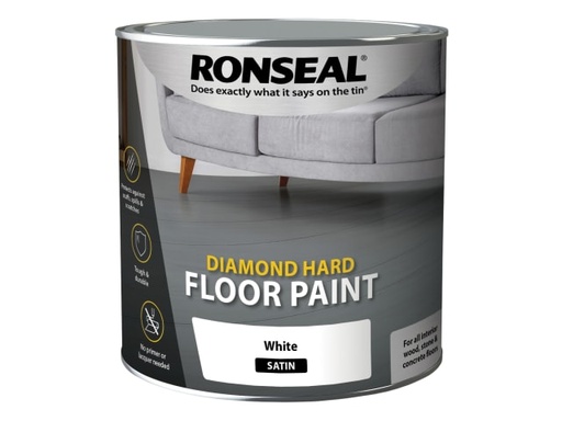 [RSLDHFPWH25L] Diamond Hard Floor Paint Satin White 2.5 litre