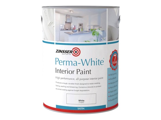 [ZINPWIS1L] Perma-White® Interior Paint Satin 1 litre