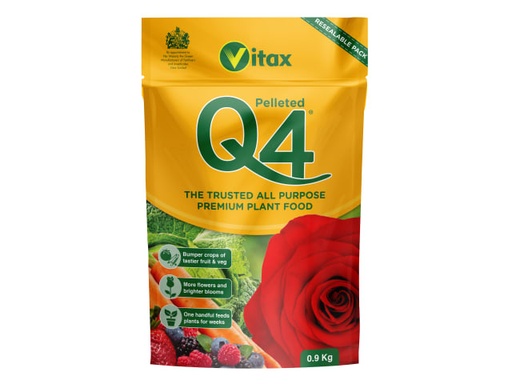 [VTX6QF901] Q4 Pelleted Fertilizer 0.9kg Pouch