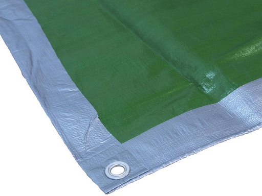 [FAITARP1812] Tarpaulin Green/Silver 5.4 x 3.6m (18 x 12ft) 80gsm