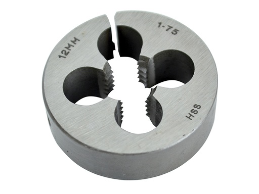 [FAIHSSDM12] HSS Straight Flute Split Die M12 x 1.75, 1.1/2in OD