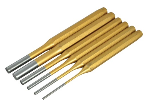 [B/S22449] Gold Pin Punch Set  6 Piece