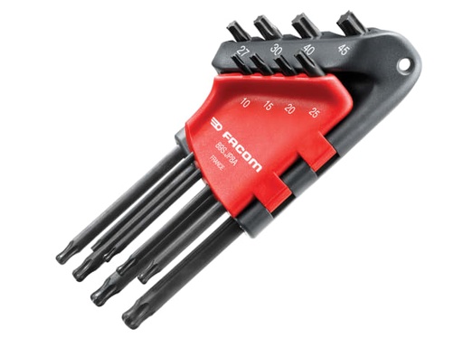 [FCM89SJP8A] Long Metric Head TORX Hex Key Set of 8 (TX10-TX45)