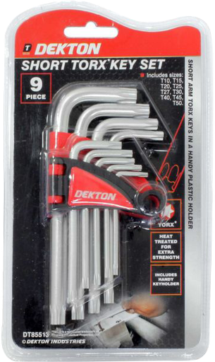 [DT85516] DEKTON Long Arm, Ball End Hex Key Set 9pc