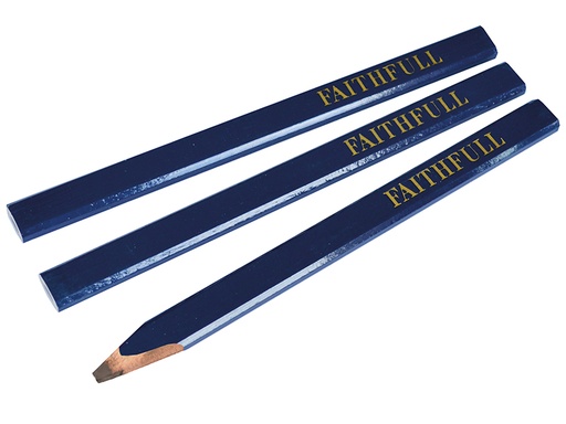 [FAICPB] Carpenter's Pencils - Blue / Soft (Pack 3)