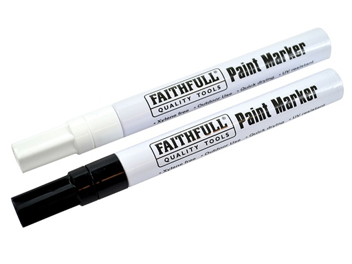 [FAIPMBLKWHI] Paint Marker Pen Black & White (Pack 2)