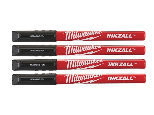 [MHT48223164] INKZALL Ultra Fine Tip Pen Black (Pack 4)