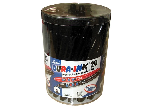 [MKL96577] DURA-INK® 20 Retractable Marker - Black (Tub 24)