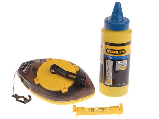 [STA047465] Power Winder Chalk Line 30m, Chalk & Level