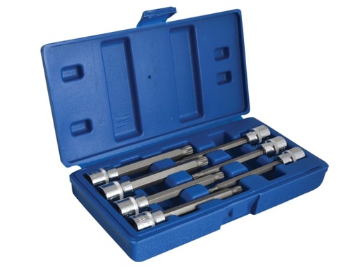 [B/S01512] 3/8in Drive Extra Long Spline Socket Bit Set, 7 Piece