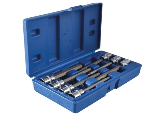 [B/S01516] 3/8in Drive Extra Long Hex Socket Bit Set, 7 Piece