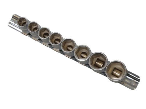 [B/S01524] 3/8in Drive Socket Set on Rail, 8 Piece