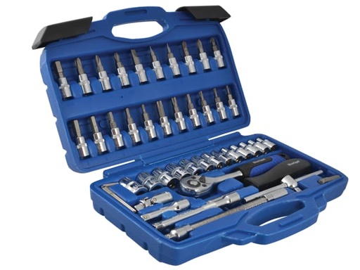 [B/S01530] 1/4in Square Drive Socket & Bit Set, 46 Piece