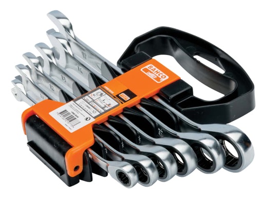 [BAH1RMSH6] 1RM Ratcheting Combination Wrench Set, 6 Piece