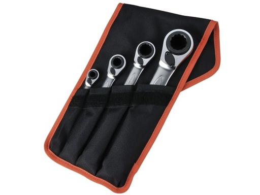 [BAHS4RM4T] S4RM Series Reversible Ratchet Spanner Set, 4 Piece