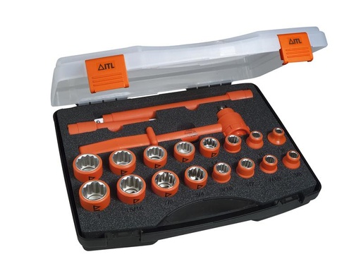 [ITL03095] Insulated Socket Set of 19 1/2in Drive