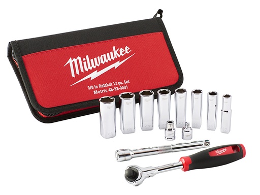 [MHT48229001] Tradesman 3/8in Ratchet Set 12 Piece