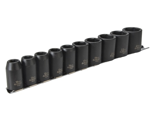 [TEN9121] 1/2in Drive 9121 Impact Socket Set, 10 Piece