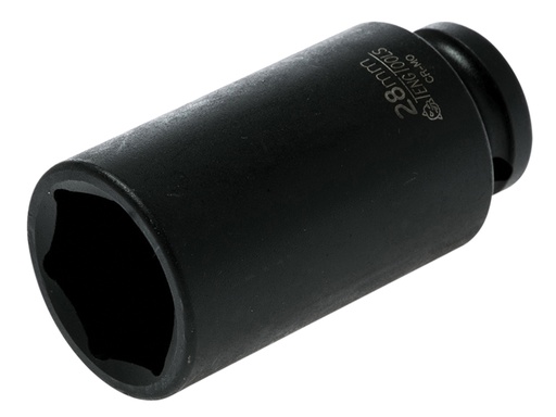 [TEN920628] Deep Impact Socket Hexagon 6-Point 1/2in Drive 28mm